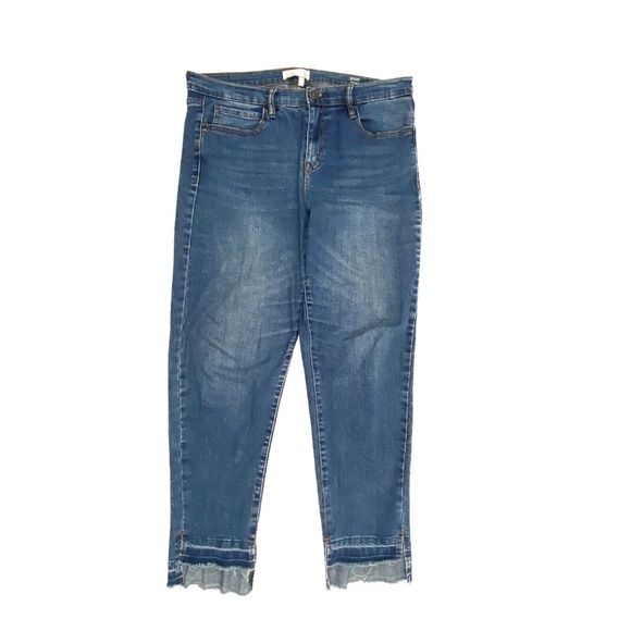 Nicole Miller | Jeans | Nicole Miller Skinny Mid Rise Raw Hem Womens 